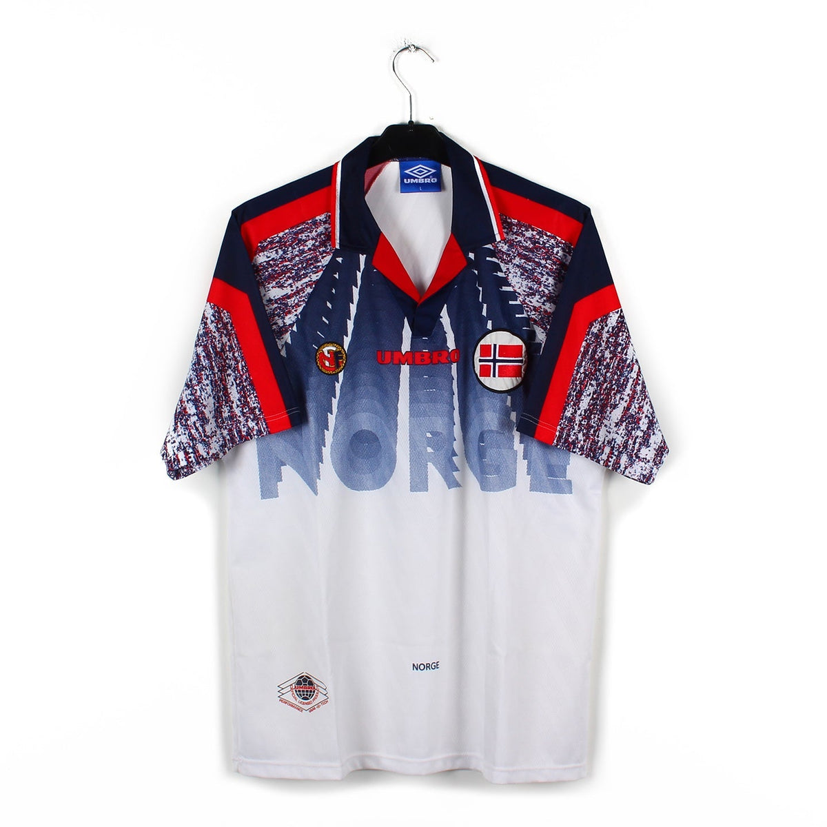 Maillot Vintage Norvège Coupe Du Monde 98 – Umbro Taille XL, Floqué T.A. Flo N°9