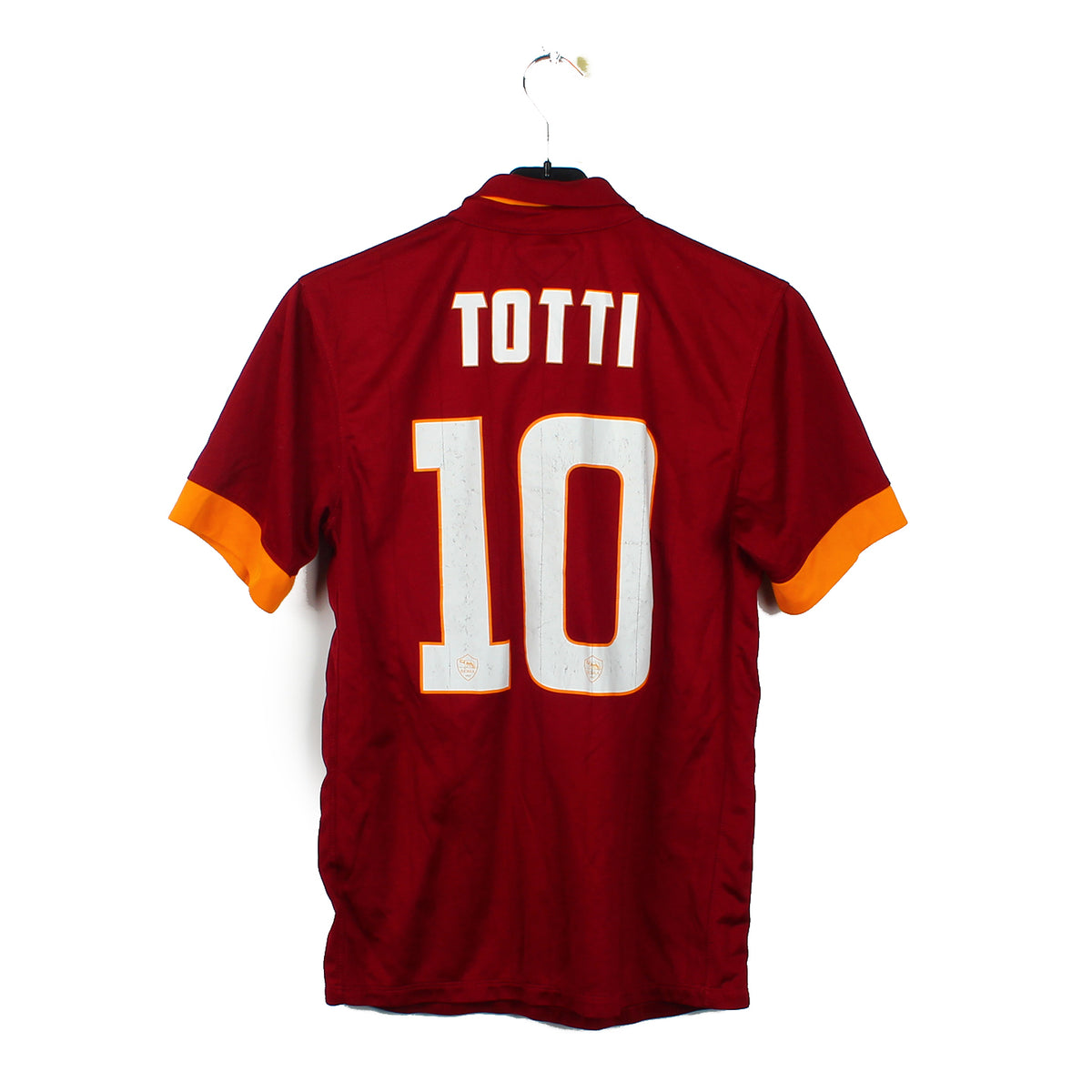 Maillot de football original vintage Roma 2013-2014 10 Totti avec