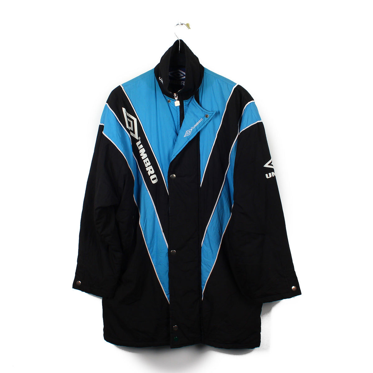 Veste Umbro Vintage Années 90 Pour Foot - Taille S Bleue, Oversize, Rembourrée - Bon état