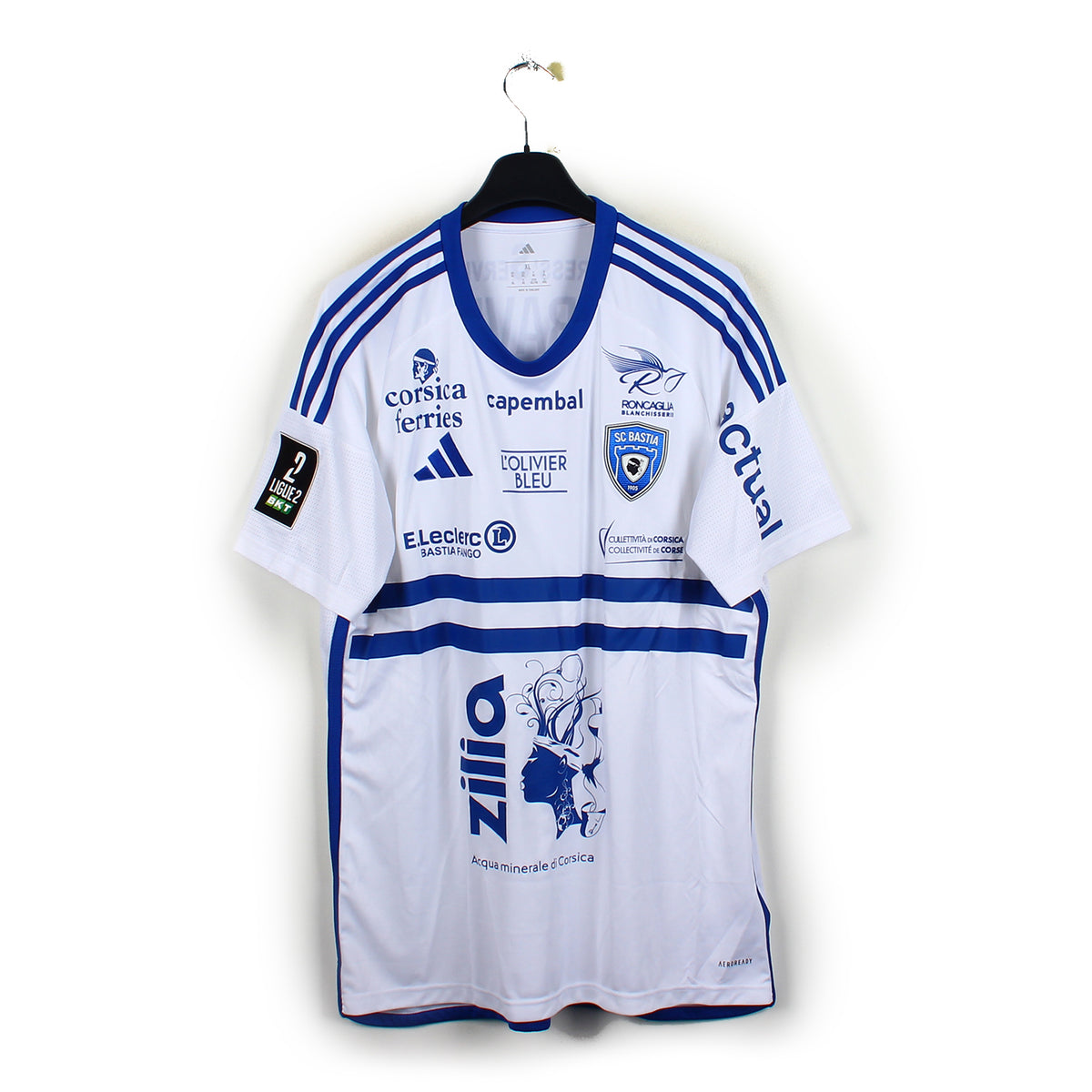 Maillot Vintage SC Bastia – Années 70 – Bleu – Manches Longues – Taille S