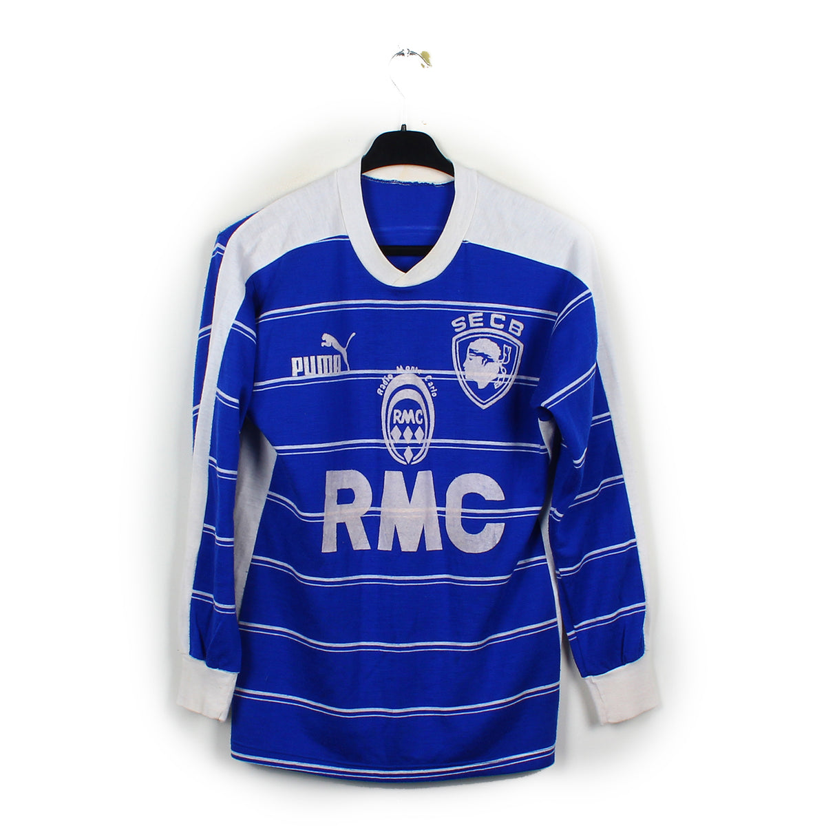 Maillot Vintage SC Bastia Années 70 - Domicile Bleu Manches Longues - Taille S