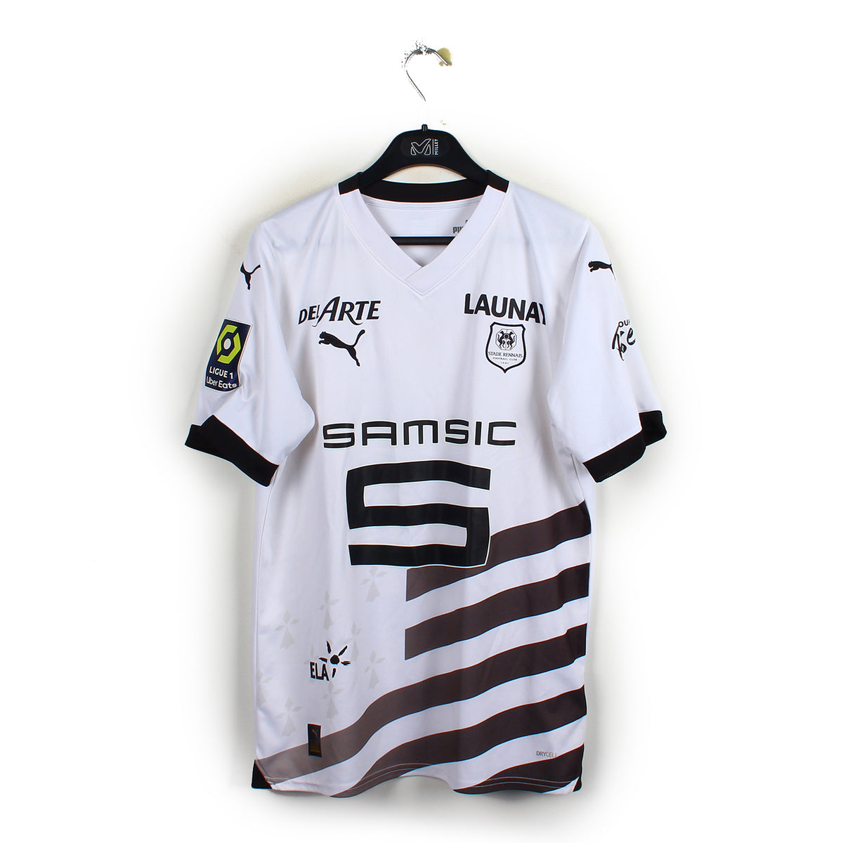 Maillot Rennes Vintage Domicile Années 80 – N°8 Pfizer, Taille M, Fabriqué En France