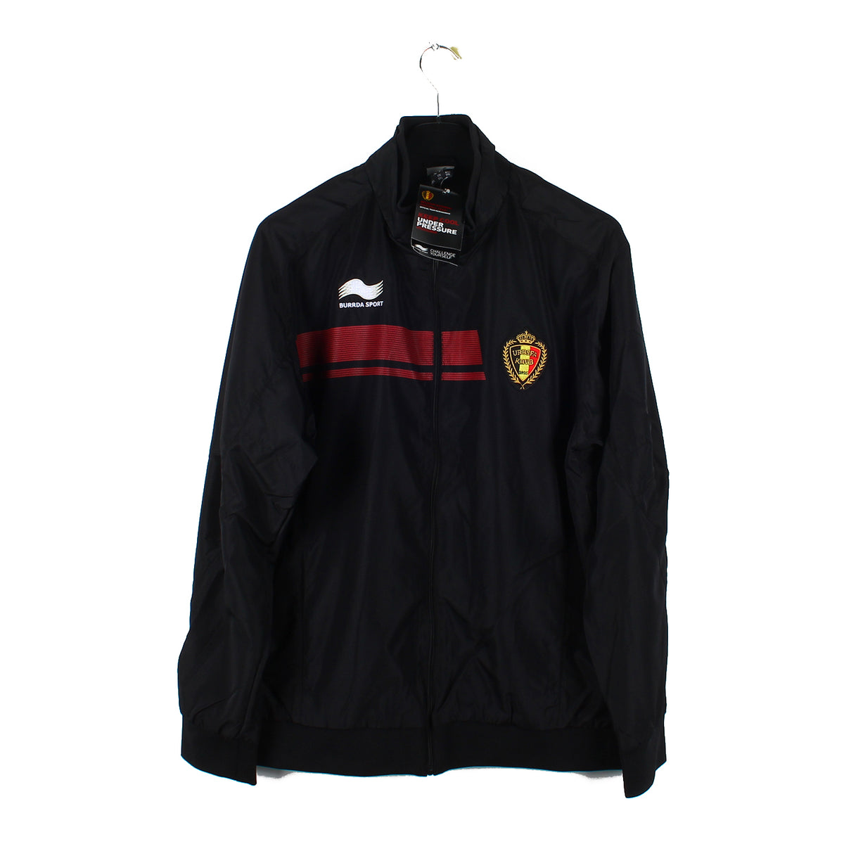 Veste Zippée BURRDA équipe Nationale Belge De Football - Taille M, Noire, Occasion Très Bon état