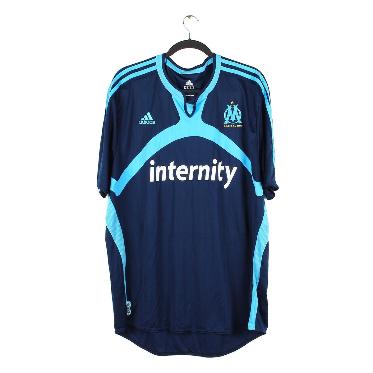 Maillot De Football Vintage Olympique De Marseille Domicile #9 Cissé – Saison 2006-2007 – Taille XL – Adidas