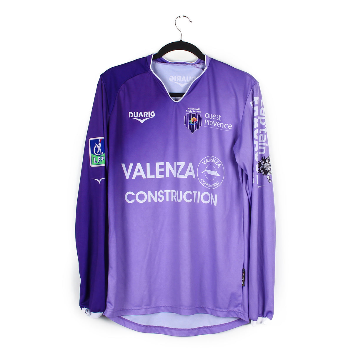 Maillot FC Istres Porté, Hummel, N°6, Saison 2002, Ligue 2, Extérieur Blanc, XL