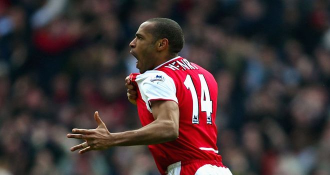 L'histoire du numéro 14 de Thierry Henry à Arsenal