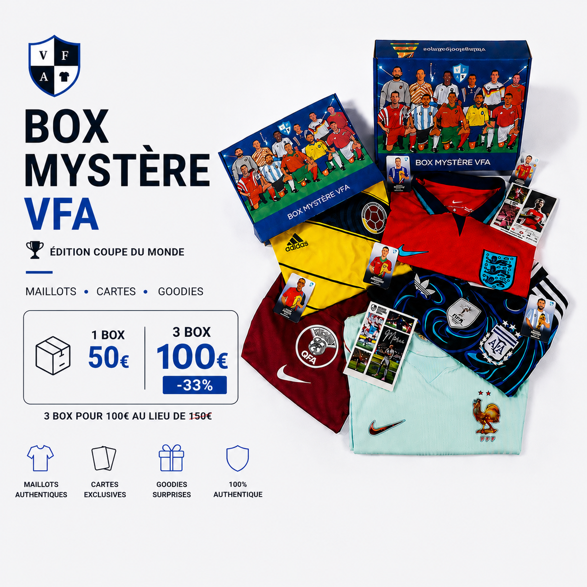 La BOX COUPE DU MONDE VFA - SELECTIONS NATIONALES (X3)