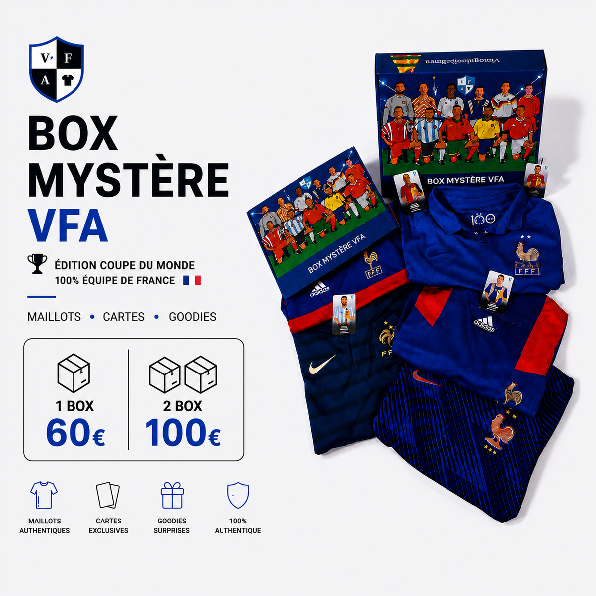 La BOX COUPE DU MONDE VFA- 100% Equipe de France ! (X2)