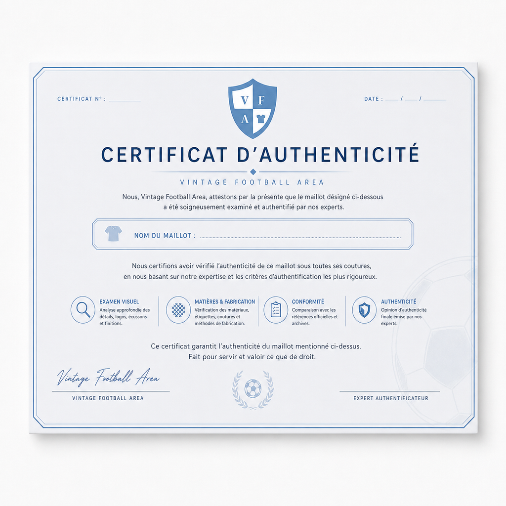 Certificat d'authenticité exclusif VFA