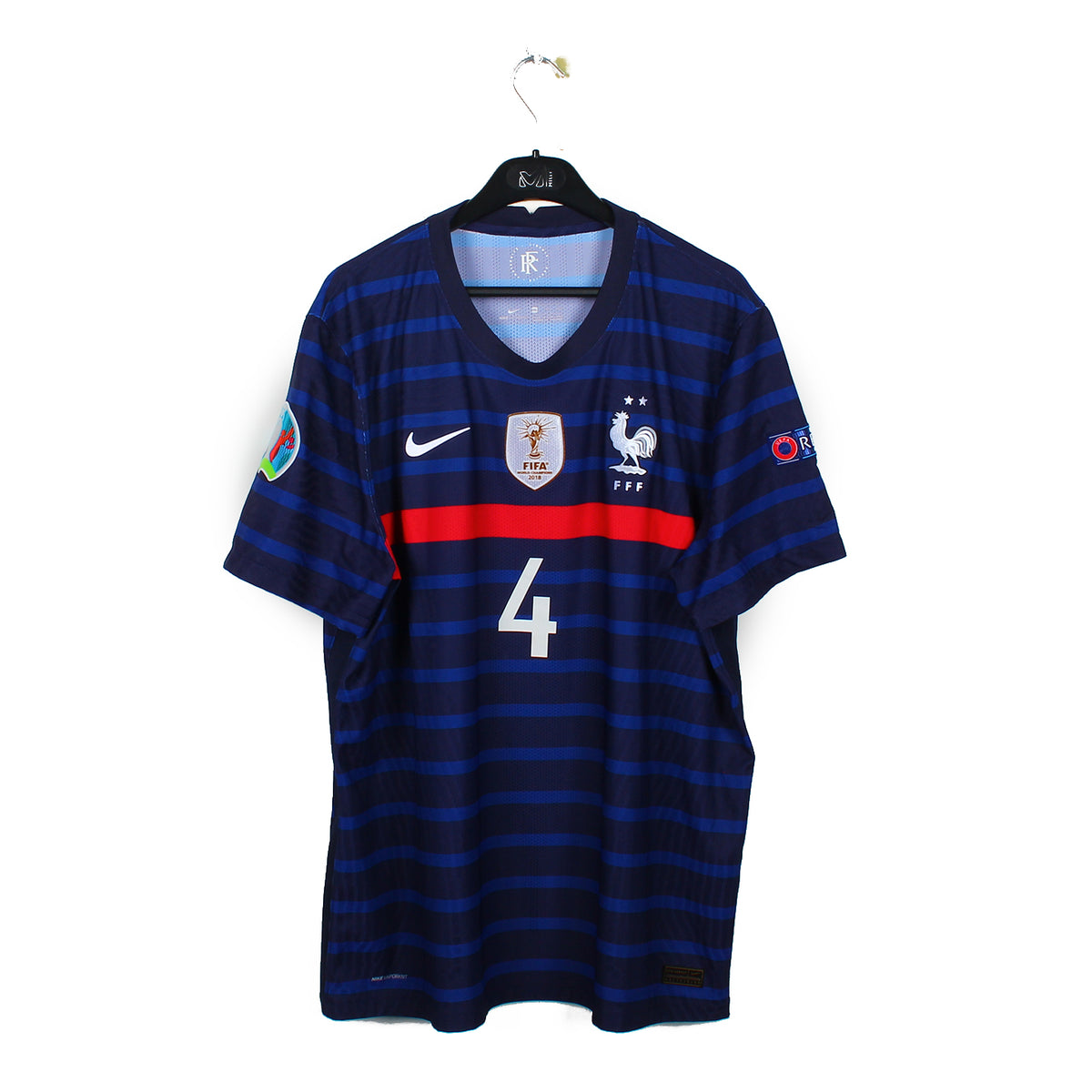 Maillot Nike Equipe De France 2015-2016 – Varane N°4, Domicile Bleu, Taille M
