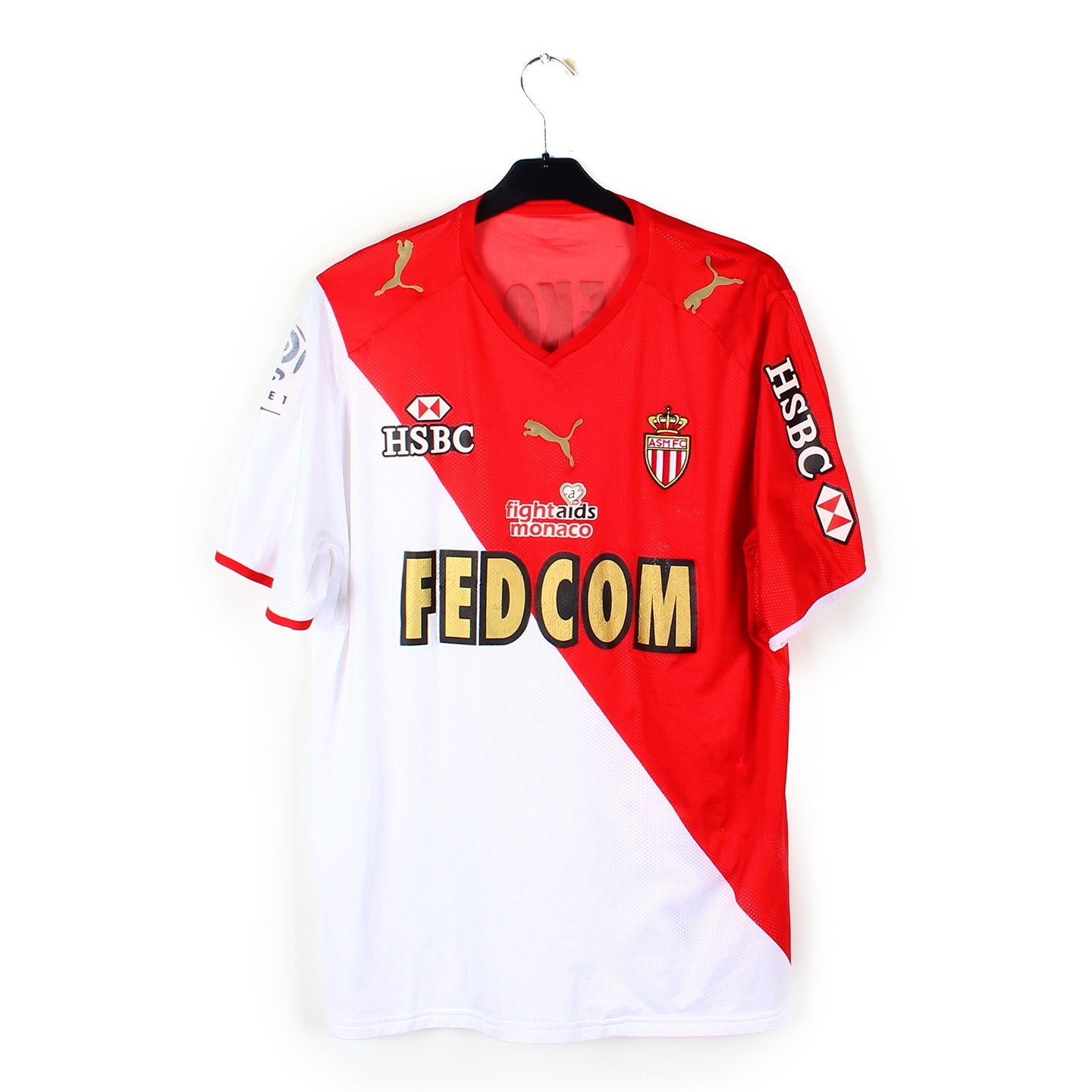 AS MONACO 2008/2009 HOME FOOTBALL SHIRT PUMA XL BOYS MPHALHANE #8 AS MONACO 2008/2009 HOME FOOTBALL SHIRT PUMA XL BOYS MPHALHANE #8