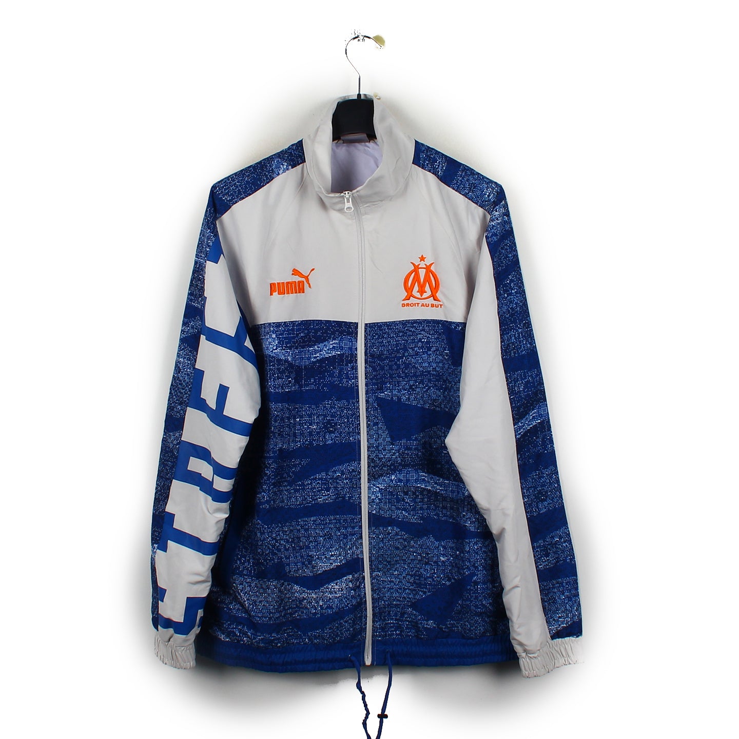 Maillot Om Veste Coupe-Vent OM Bleu/Doru00e9 Doudoune Homme