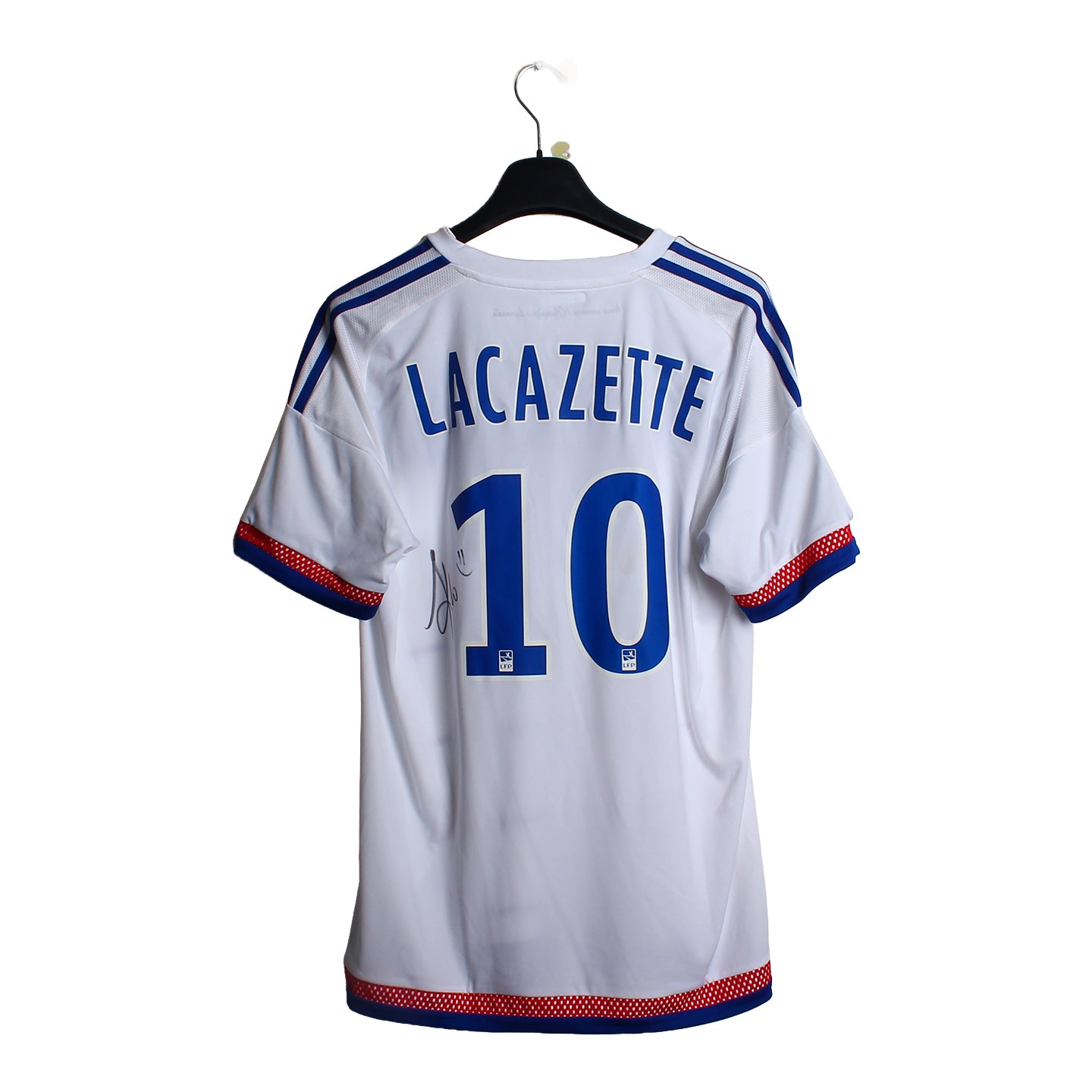 2015/16 - OL - Lacazette #10 (M) *Ultime Derby* *signé*