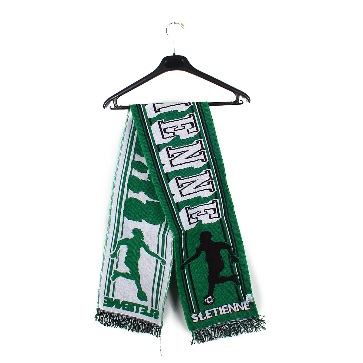 Écharpe AS Saint-Étienne Vintage – Années 80/90 – Noir Et Vert – Neuve