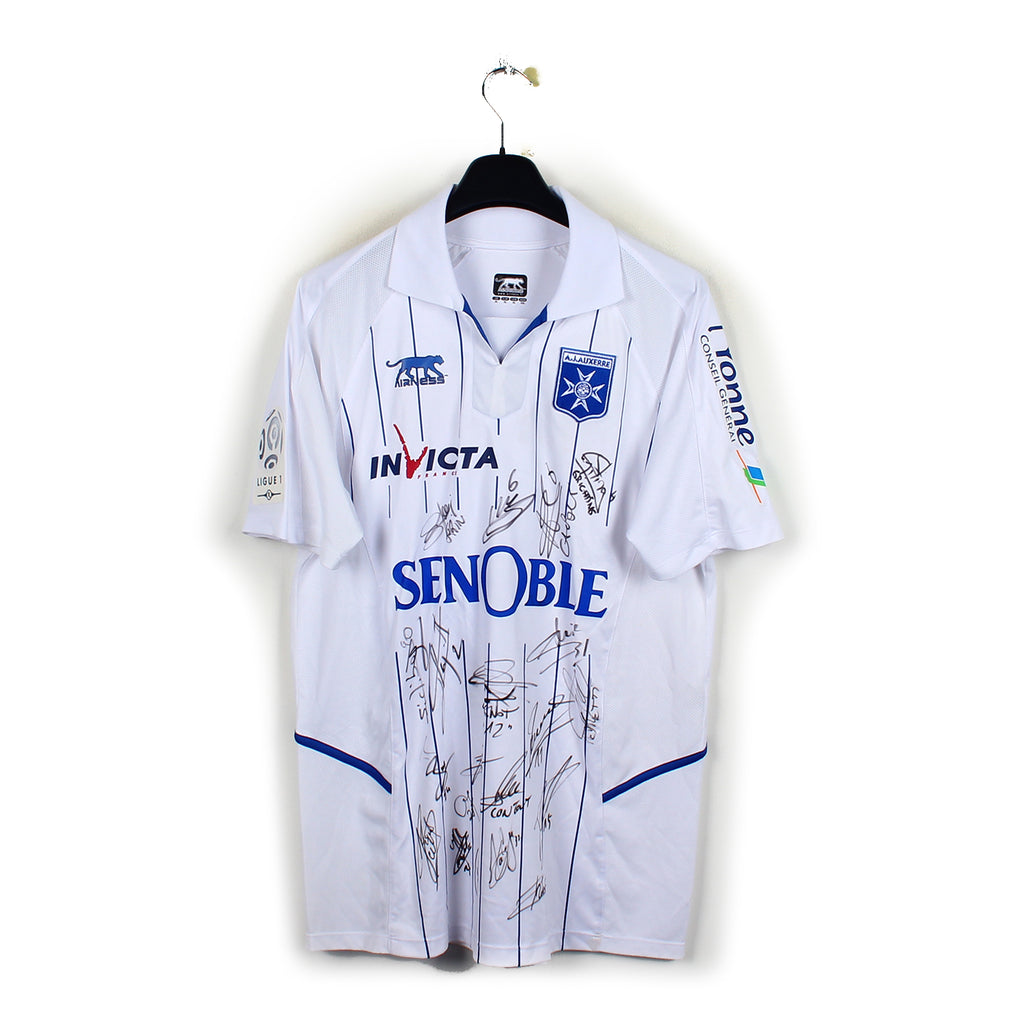 2009/10 - Auxerre - Grichting #4 (XL) [MATCH ISSUE ] *signé*