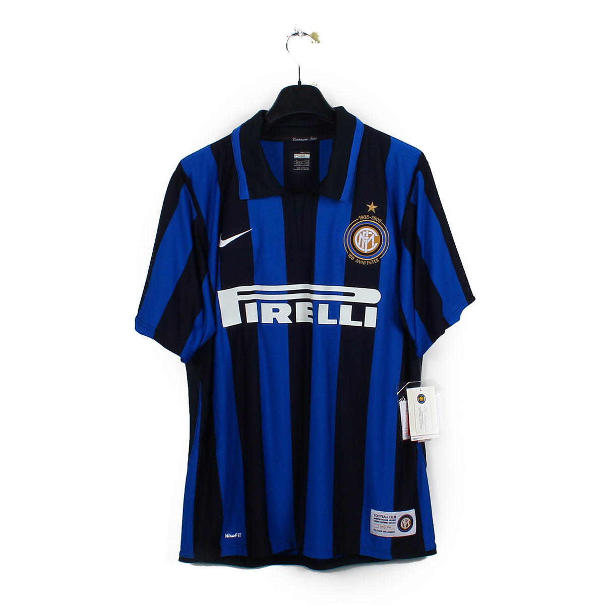 2007/08 - Inter Milan - Zanetti #4 (M) *centenaire* *signé*