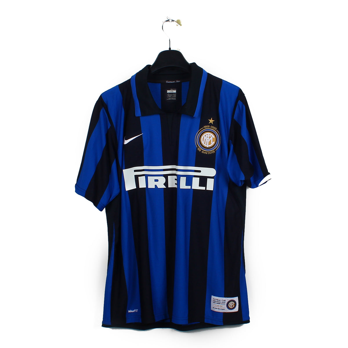 2007/08 - Inter Milan - Zanetti #4 (M) *centenaire* *signé*