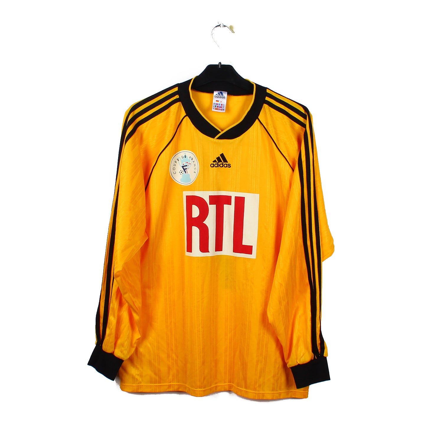 Maillot Adidas Coupe de France Bleu RTL #6 Porté Match Worn vintage Jersey - XL Maillot Adidas Coupe de France Bleu RTL #6 Porté Match Worn vintage Jersey - XL