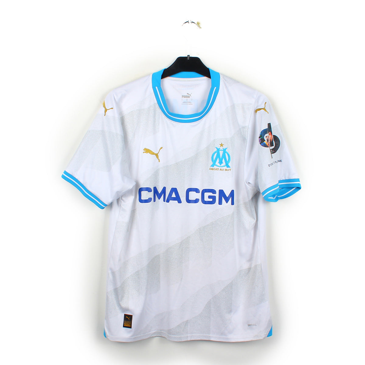 Maillot OM Marseille Mbemba 2022-2023 – Coupe De France Vs Annecy – Puma, Blanc, Taille L