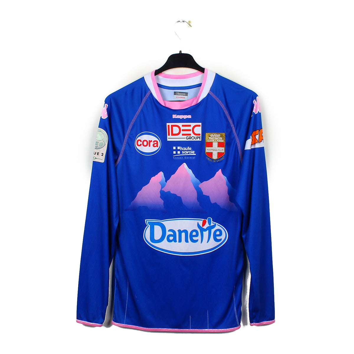 Maillot Vintage Evian Thonon Gaillard 2010/2011 - Kappa - Taille XL - N°1 Johann Durand - Occasion