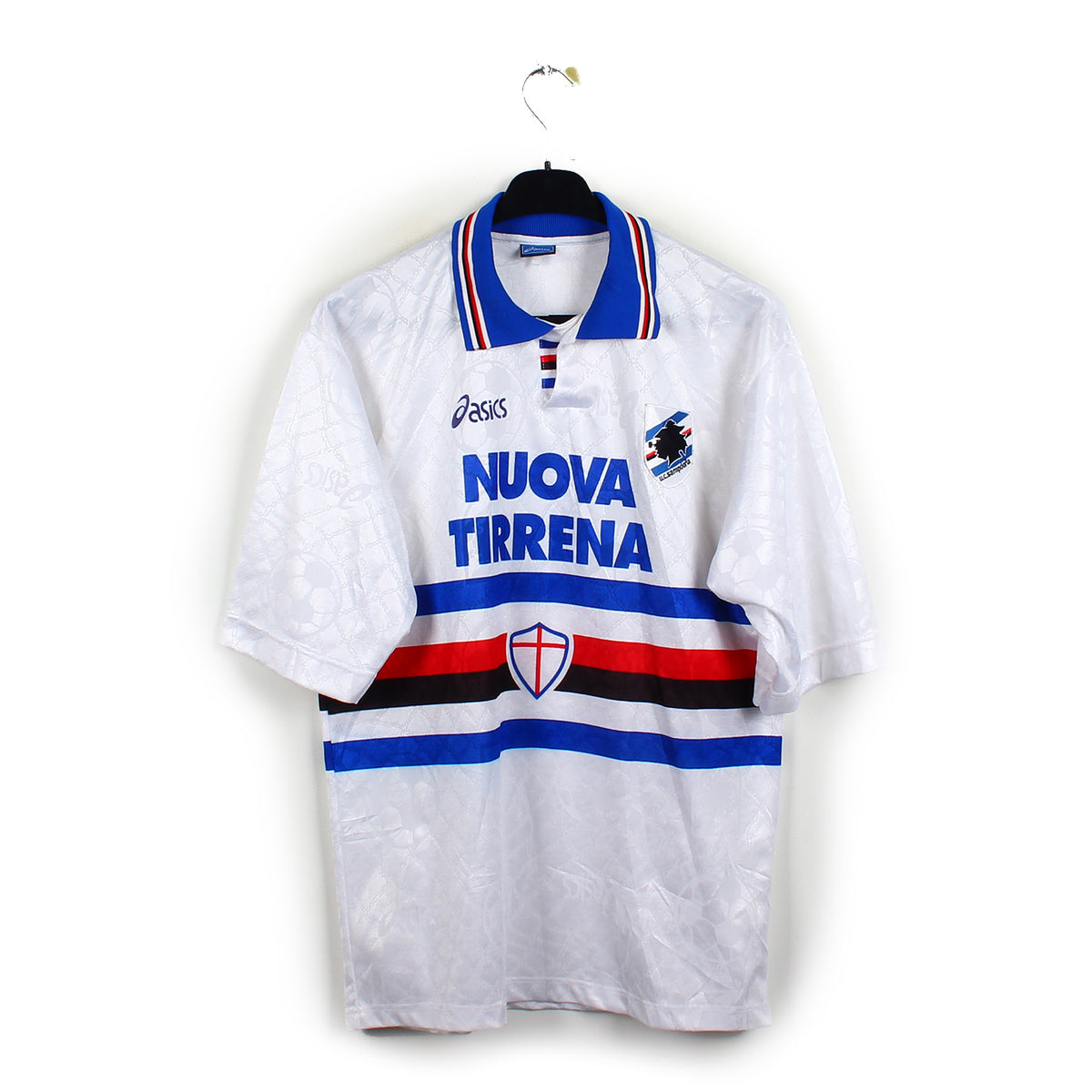 Maillot Sampdoria 2003/04 Vintage – Taille L, Joueur Yanagisawa N°13, Original Asics, Occasion Collector