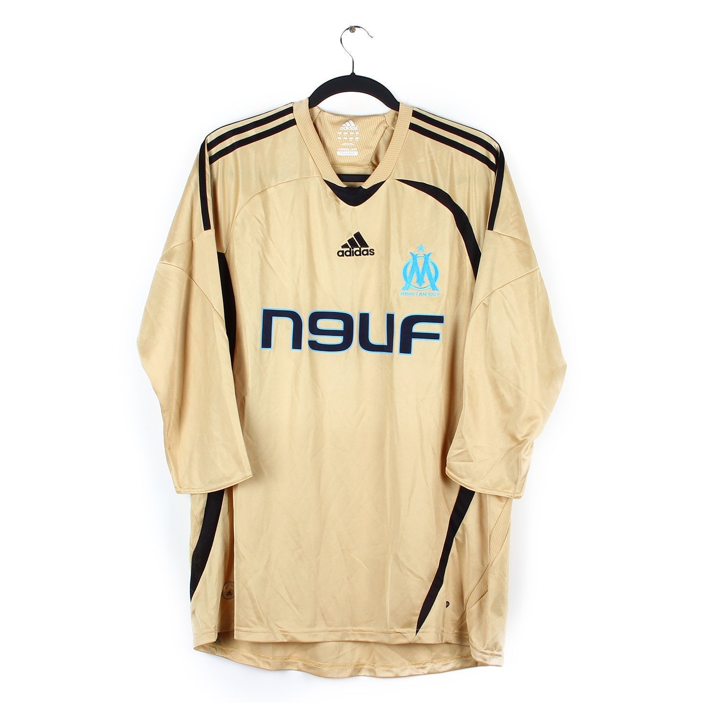 Maillot Olympique De Marseille 2006 – Adidas Extérieur Bleu/blanc, Taille 16 Ans (M) – Vintage
