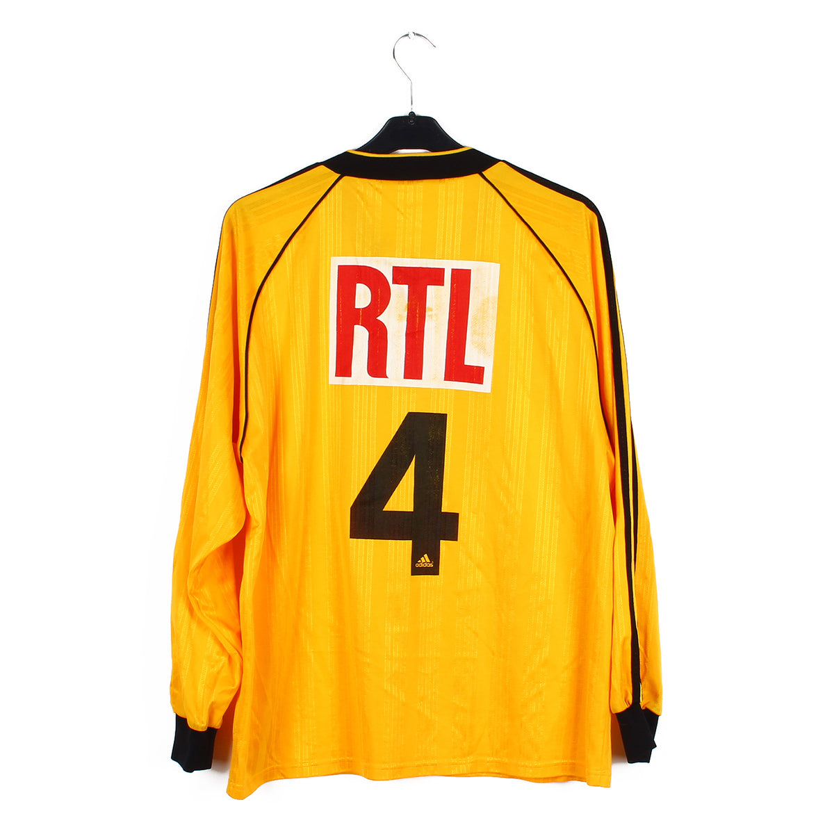 MAILLOT ADIDAS COUPE de France Jaune RTL #9 Porté Match Worn vintage Jersey - XL EUR 19,90 - FR MAILLOT ADIDAS COUPE de France Jaune RTL #9 Porté Match Worn vintage Jersey - XL EUR 19,90 - FR