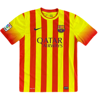 maillot barcelone rouge et jaune vintage saison 2013-2014 qatar airways nike lfp