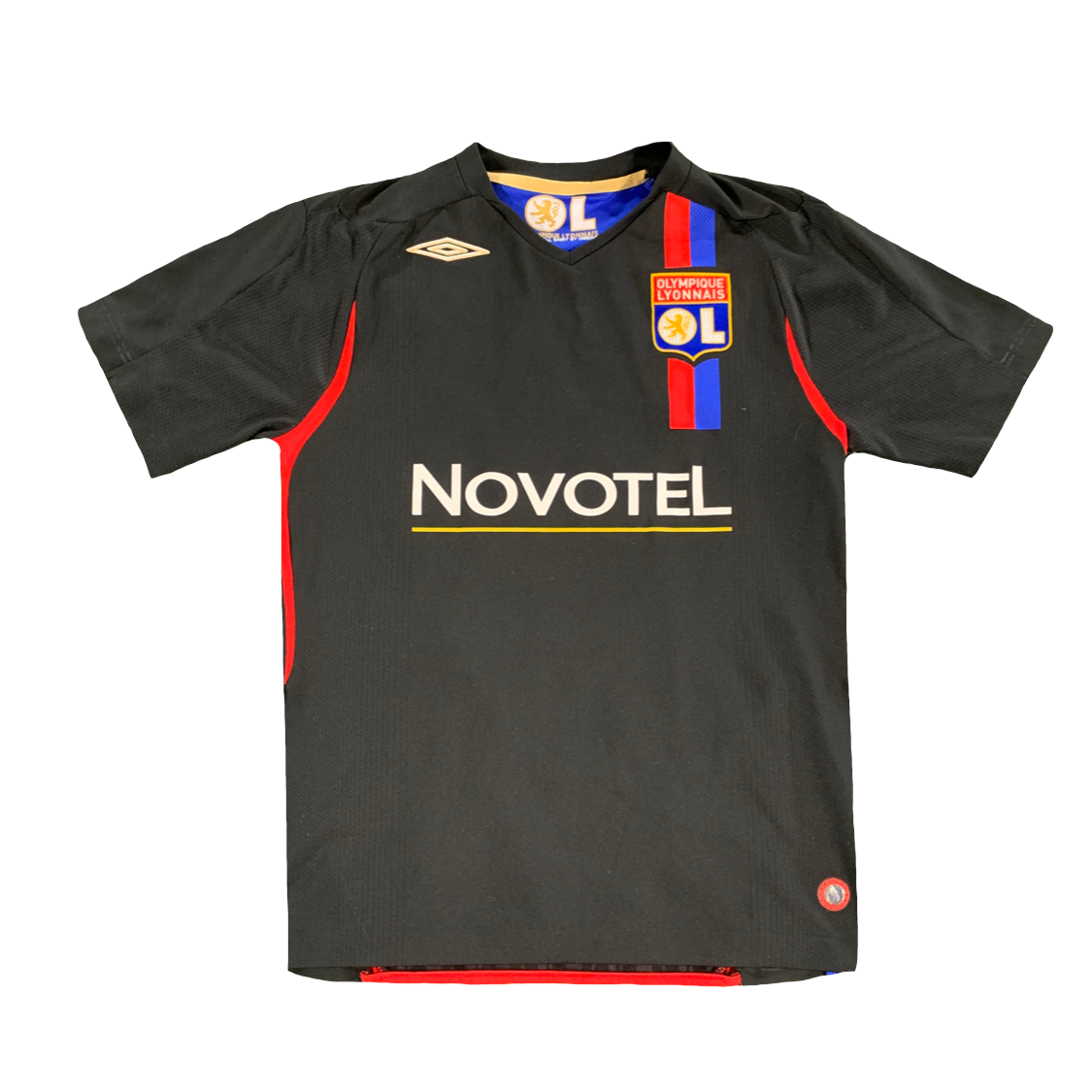 Face maillot Juninho olympique lyonnais vintage saison 2007-2008 Novotel 