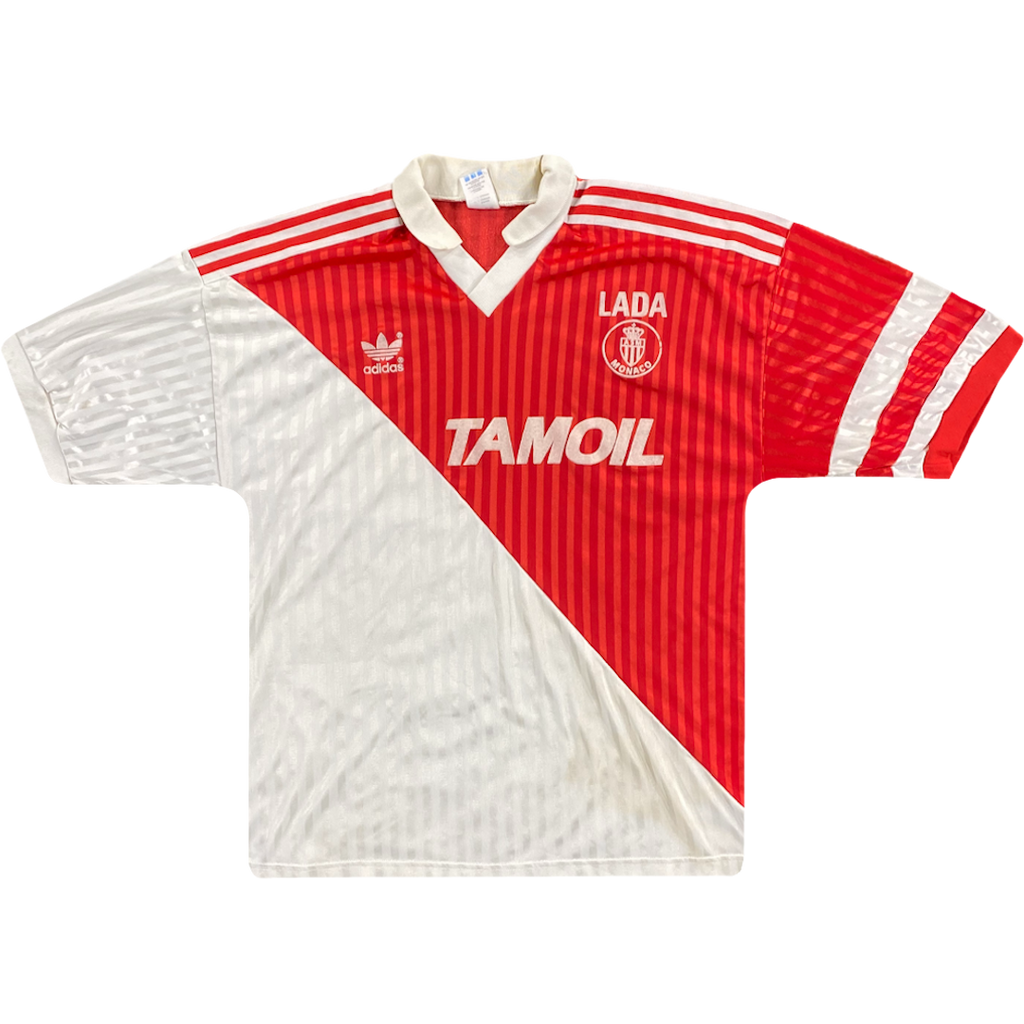maillot as monaco vintage saison 1991-1992 tamoil adidas lada