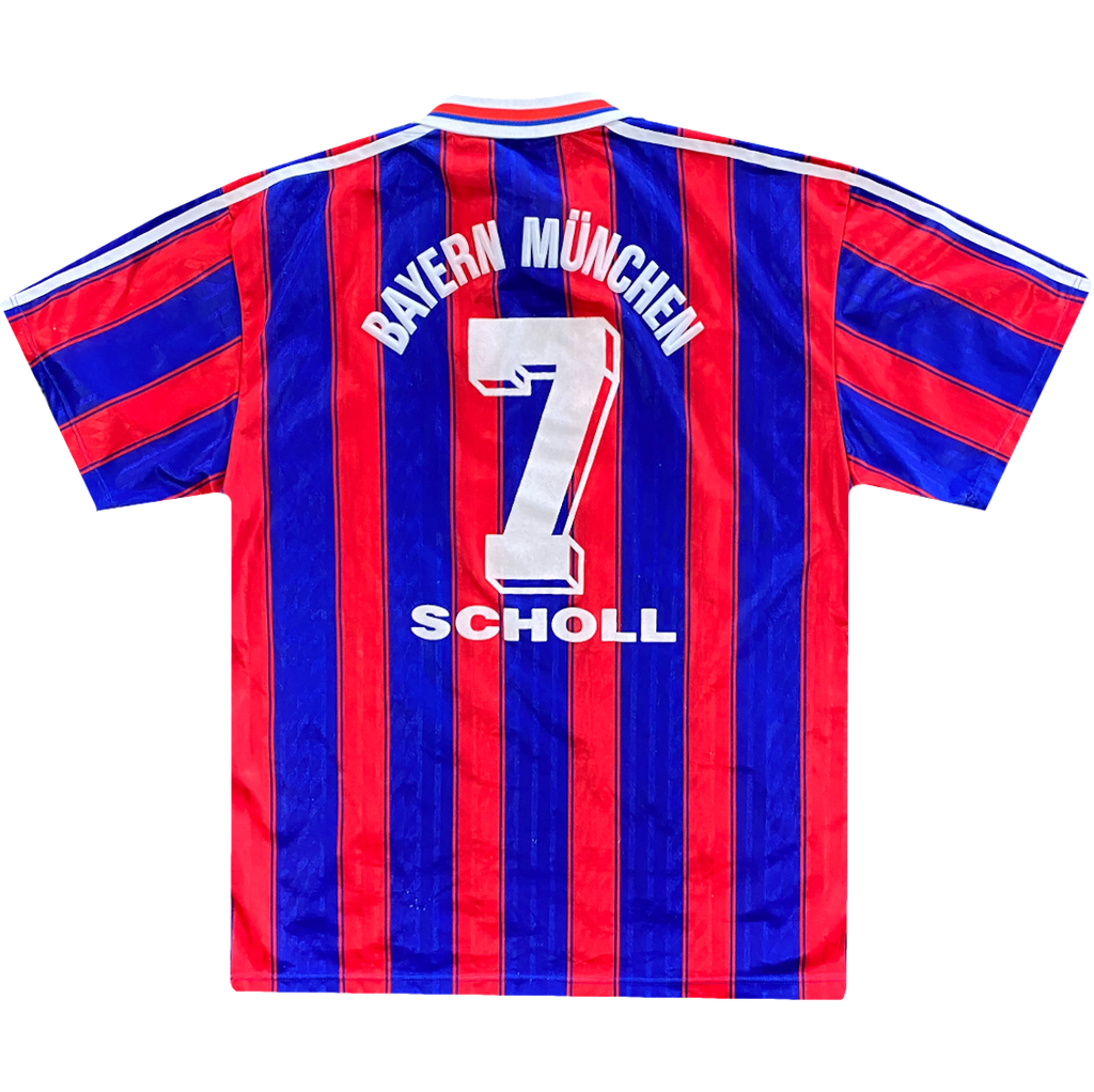 maillot scholl bayern munich vintage saison 1995-1997 scholl opel