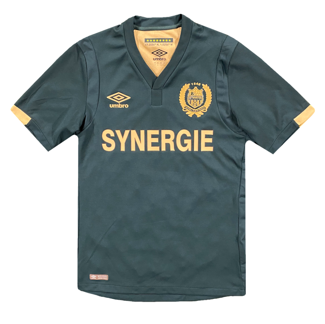 maillot fc nantes vintage saison 2016-2017 synergie umbro